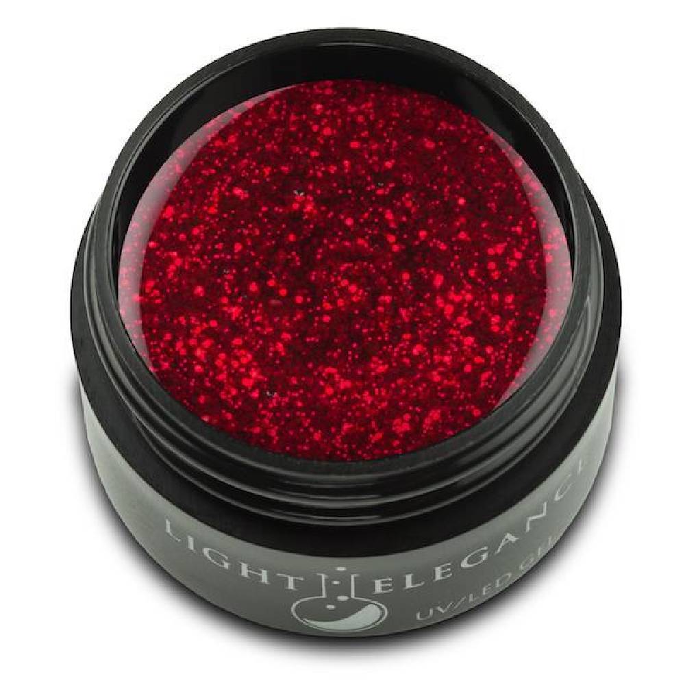 LIGHT ELEGANCE UV/LED Glitter Gel - Ravishing Red 188
