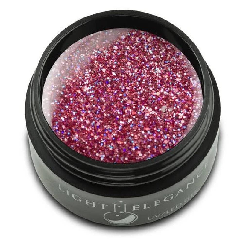 LIGHT ELEGANCE UV/LED Glitter Gel - Tickled Pink 844