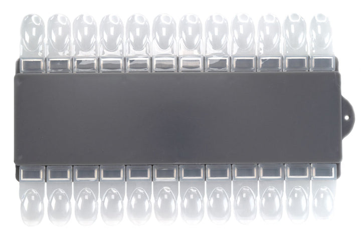 Removable Clear Natural Shape Nail Swatch Plate with 24 Nail Swatches
