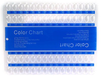 Clear Swatch Color Chart 60 Clear Nails