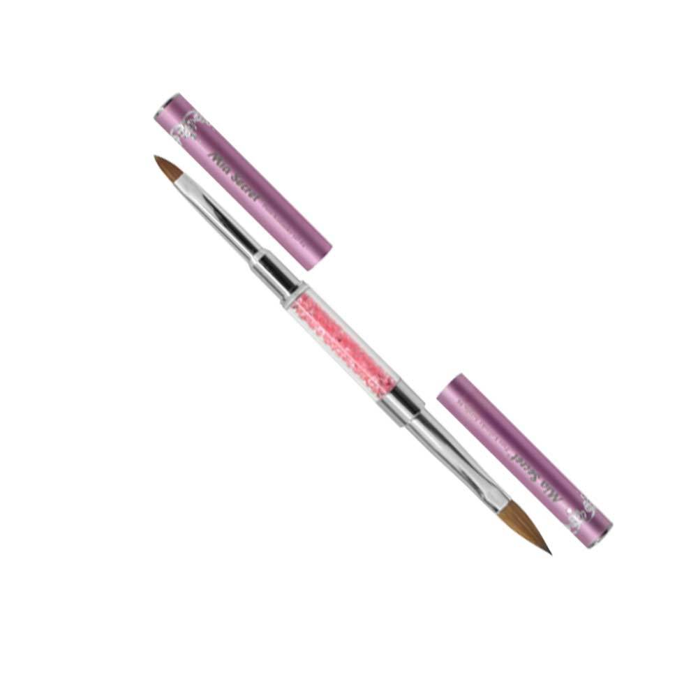 MIA SECRET - Premier Nail Brush Duo #8 and #4 3D Pink