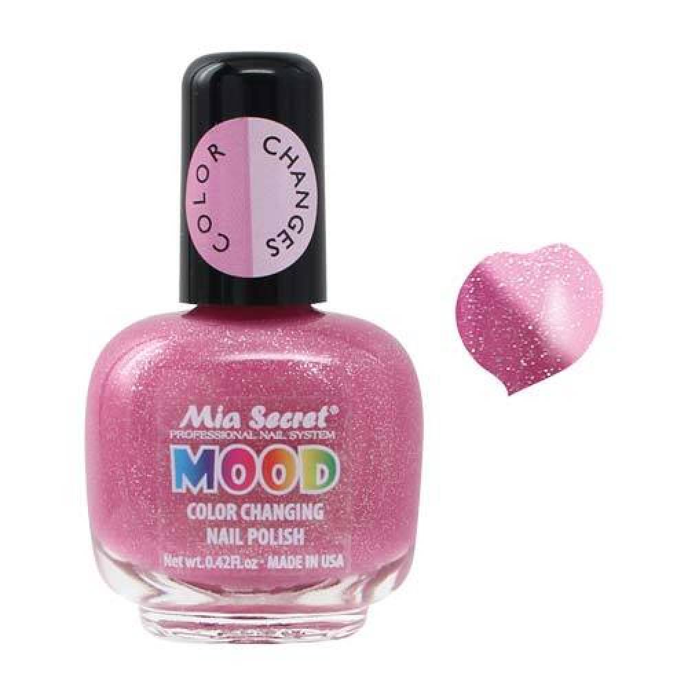 MIA SECRET Mood Nail Polish - Pinky Stars-Light Pink 0.5oz.