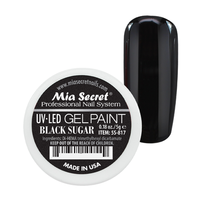 MIA SECRET UV/LED Gel Paint - Black Sugar 0.18oz./5g.