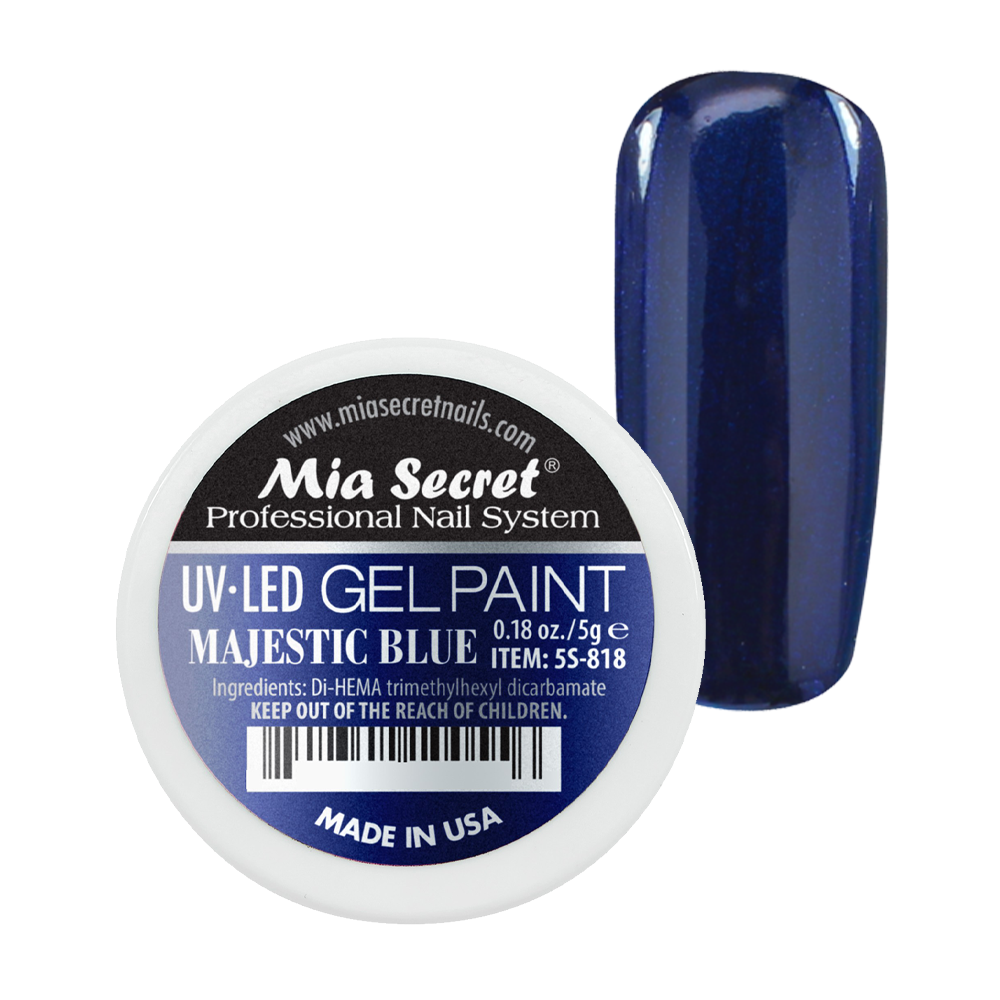 MIA SECRET UV/LED Gel Paint - Majestic Blue 0.18oz./5g.
