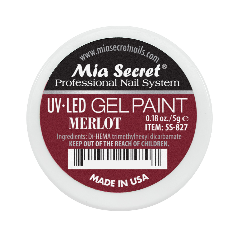 MIA SECRET UV/LED Gel Paint - Merlot 0.18oz./5g.