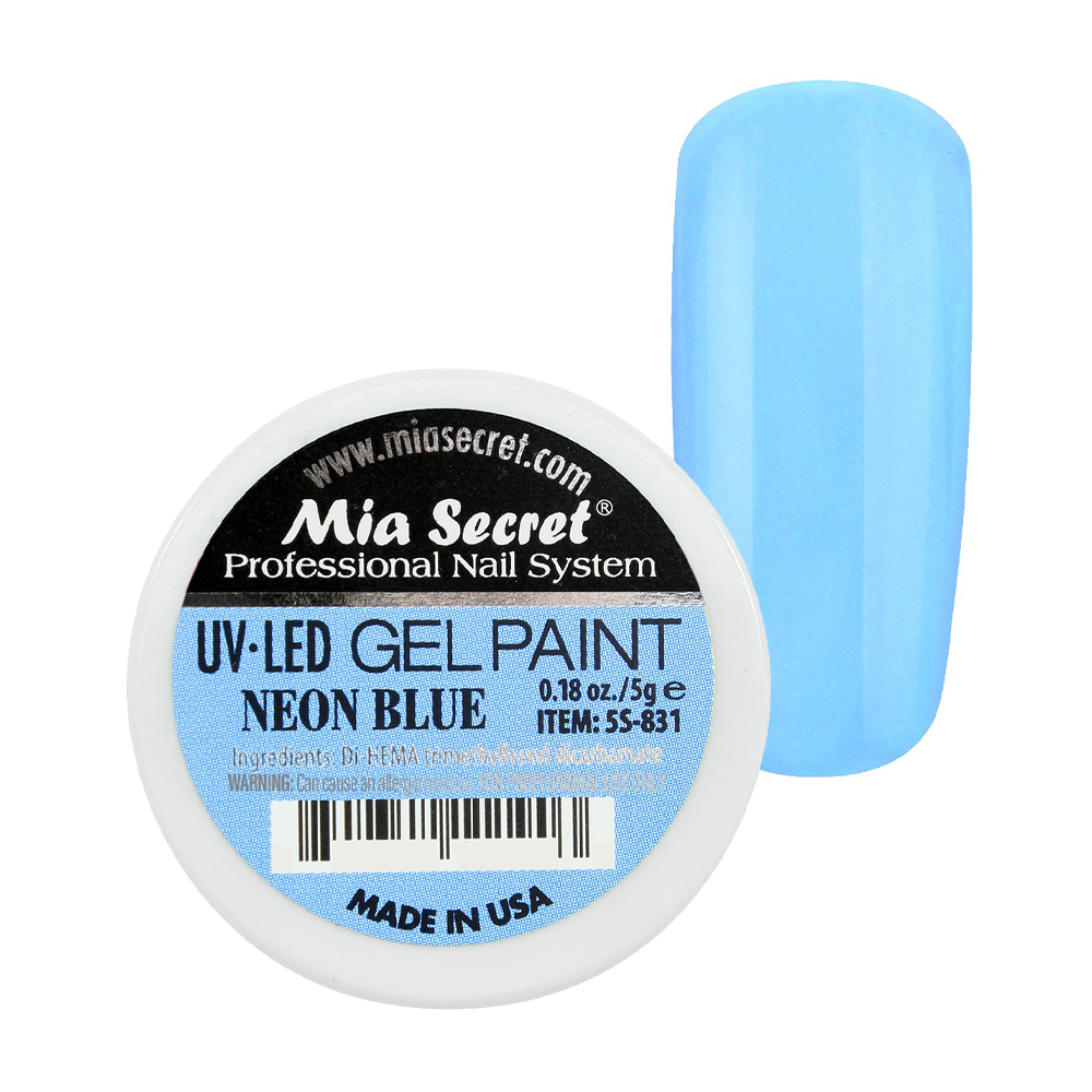 MIA SECRET UV/LED Gel Paint - Neon Blue 0.18oz./5g.