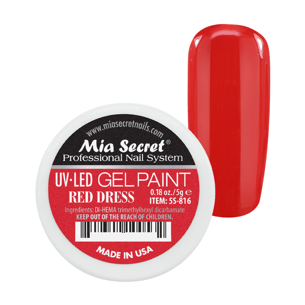 MIA SECRET UV/LED Gel Paint - Red Dress 0.18oz./5g.