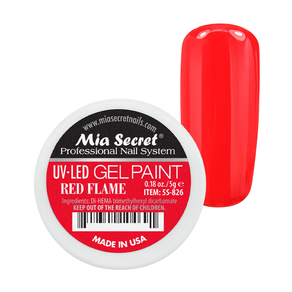 MIA SECRET UV/LED Gel Paint - Red Flame 0.18oz./5g.