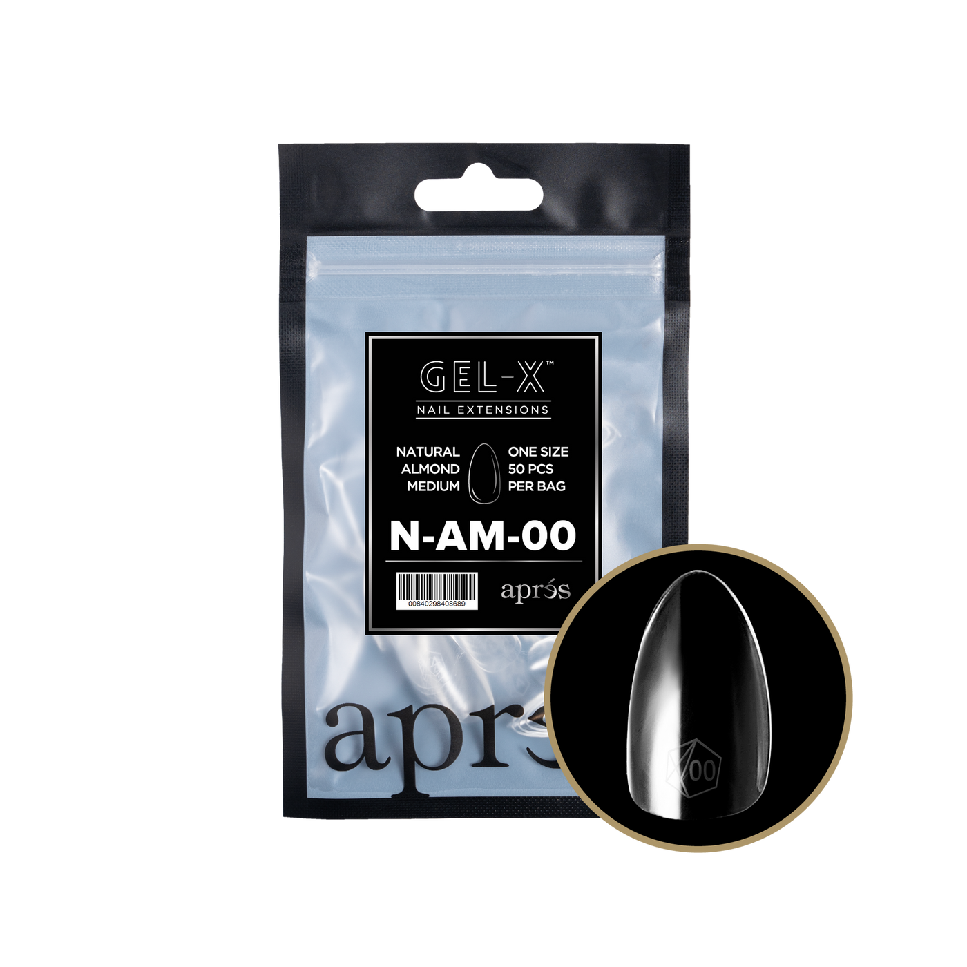 APRES - GEL-X® NATURAL ALMOND MEDIUM REFILL BAG 2.0