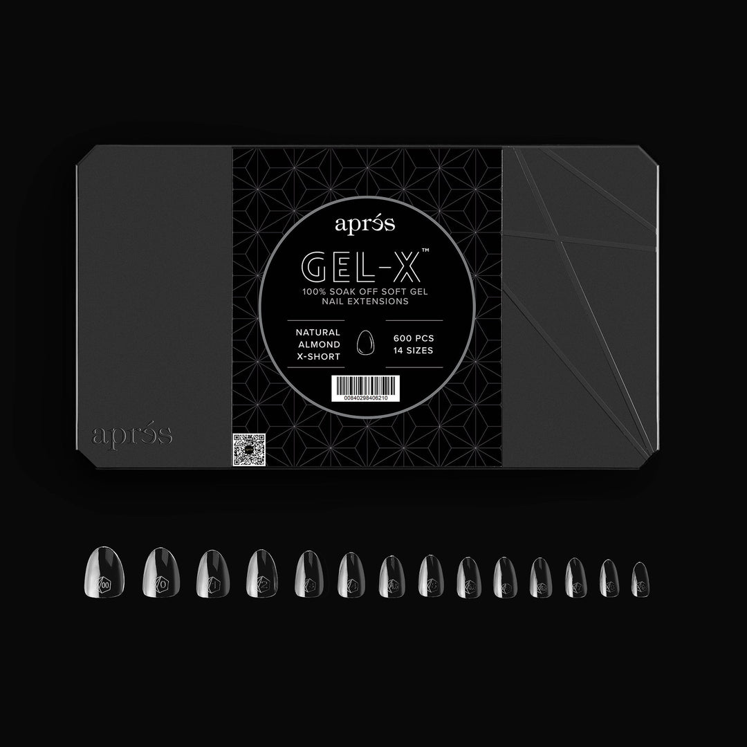 APRES - Gel-X Natural Almond Extra Short 2.0 Box of Tips 14 sizes