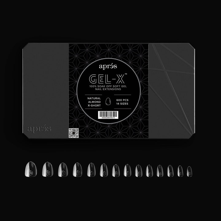 APRES - Gel-X Natural Almond Extra Short 2.0 Box of Tips 14 sizes