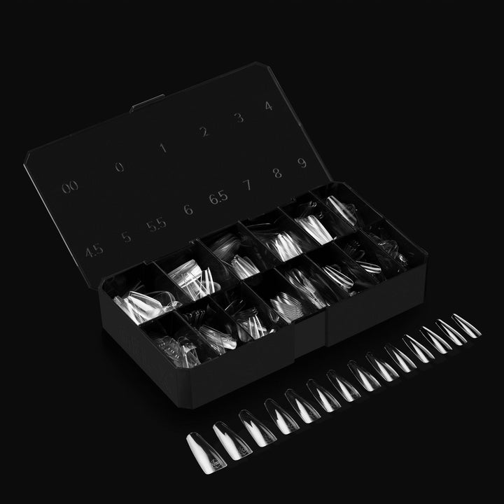 APRES - Gel-X Natural Coffin Long 2.0 Box of Tips 14 sizes