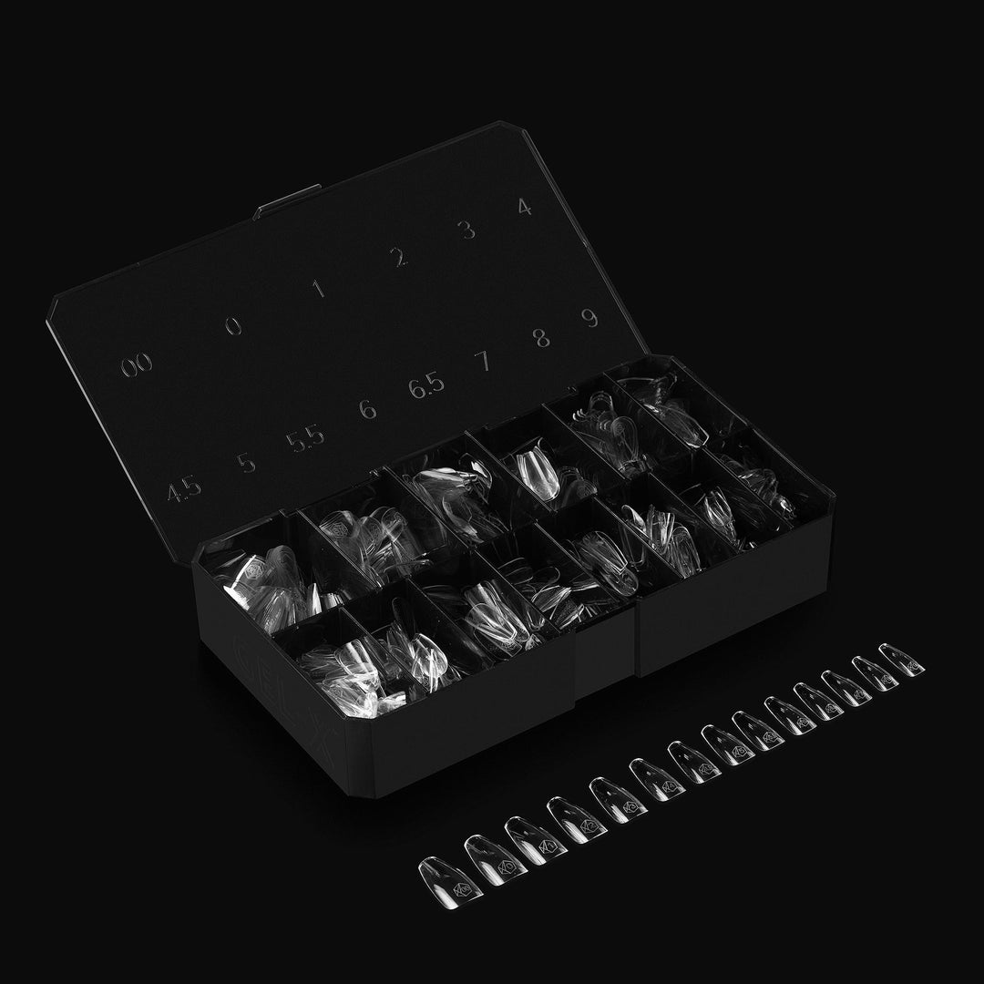 APRES - Gel-X Natural Coffin Medium 2.0 Box of Tips 14 sizes