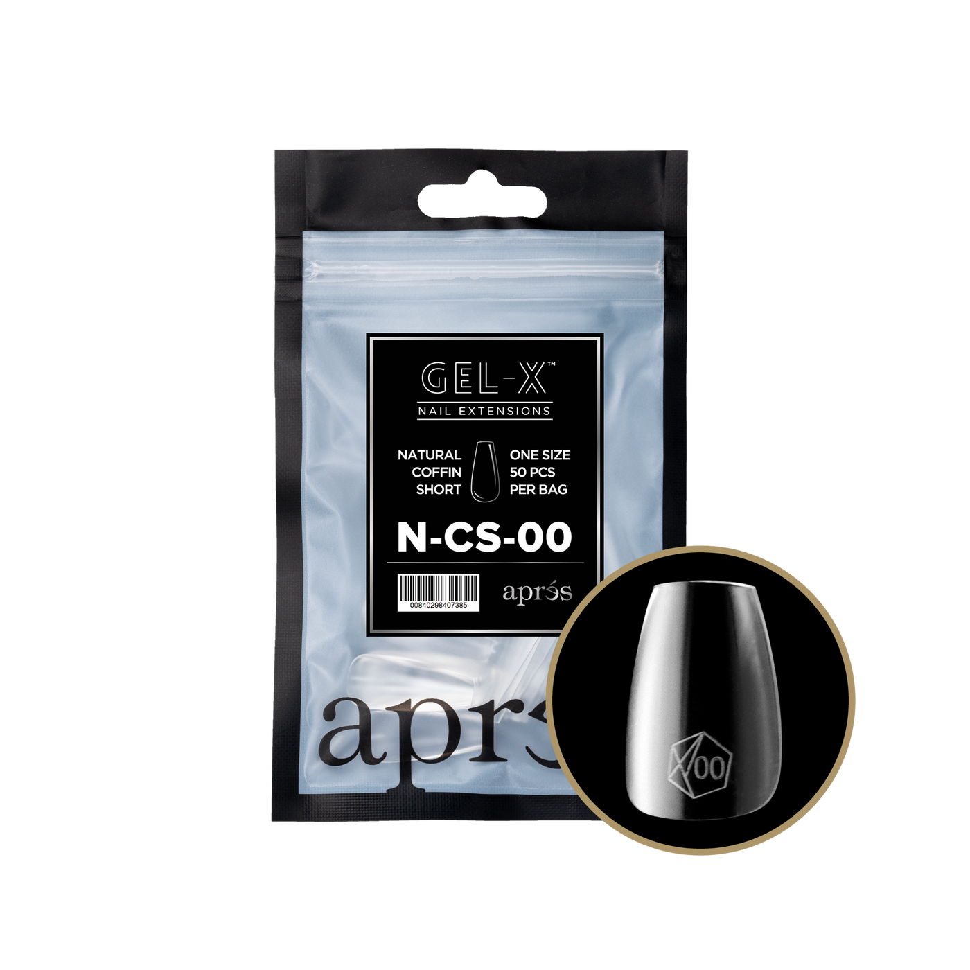 APRES - GEL-X® NATURAL COFFIN SHORT REFILL BAG 2.0