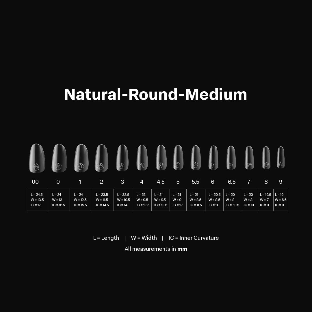 APRES - Gel-X Natural Round Medium 2.0 Box of Tips 14 sizes