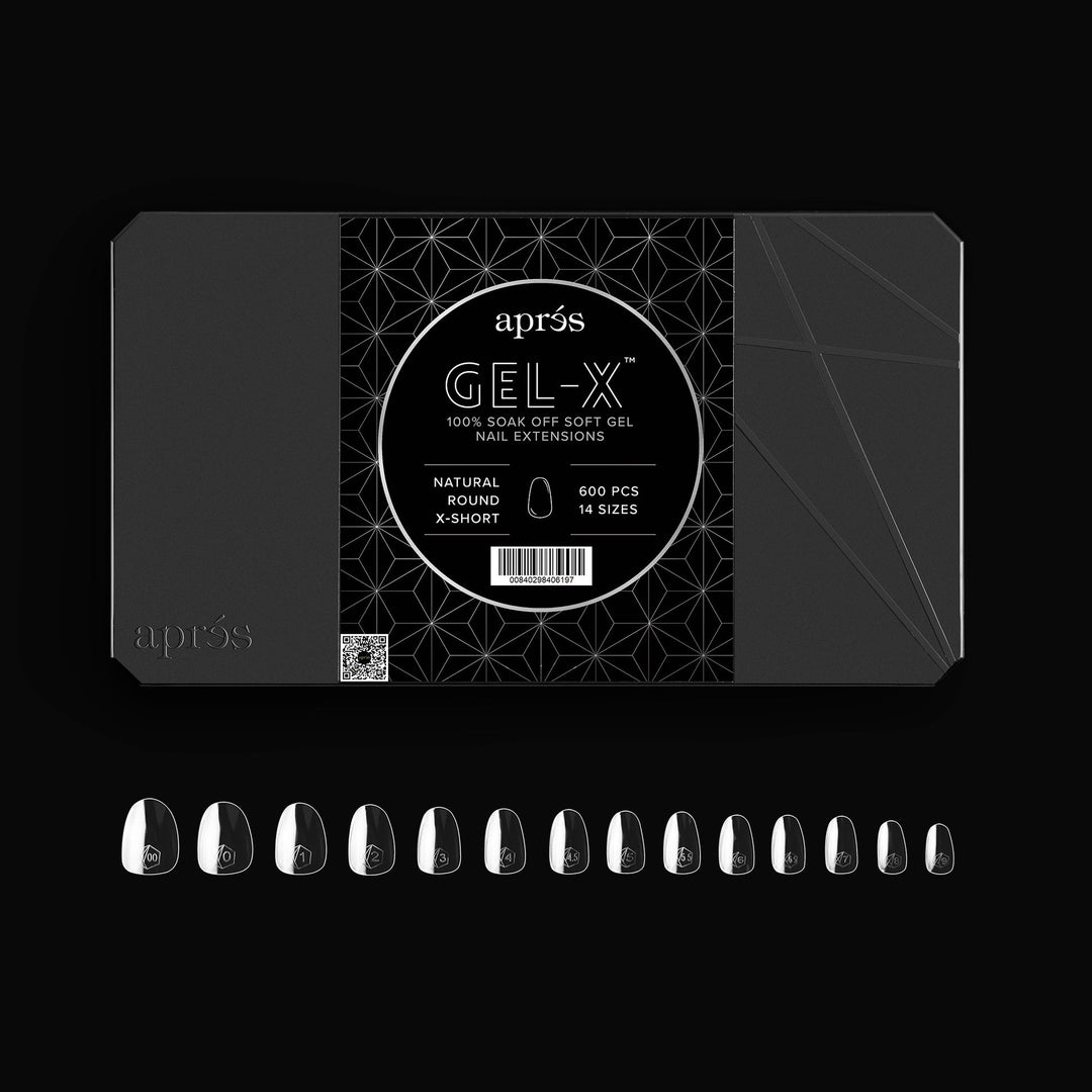 APRES - Gel-X Natural Round Extra Short 2.0 Box of Tips 14 sizes