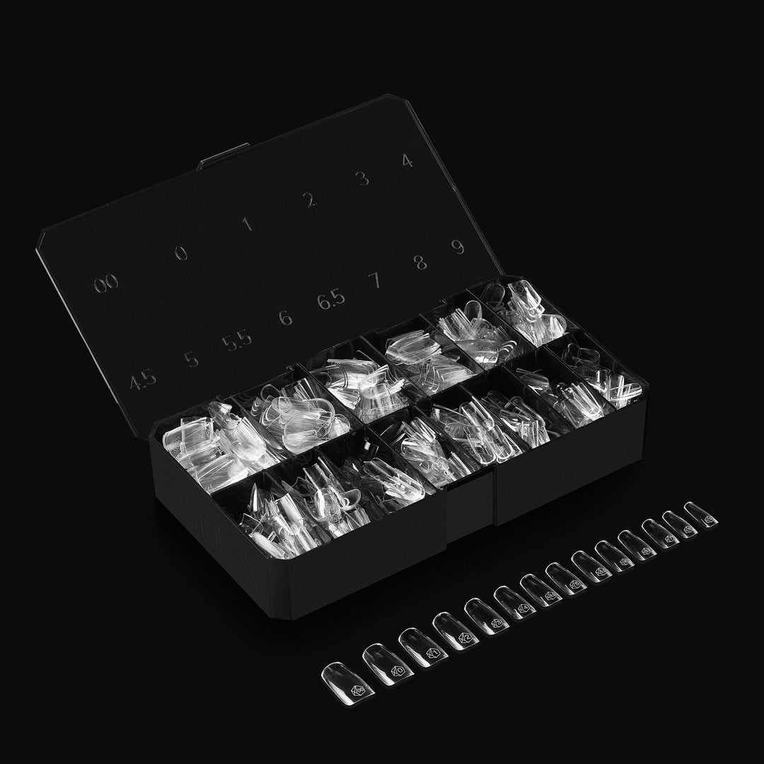 APRES - Gel-X Natural Square Medium 2.0 Box of Tips 14 sizes