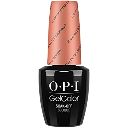 OPI GEL *OLD BOTTLE* - DISCONTINUED Is Mai Tai Crooked? GC H68