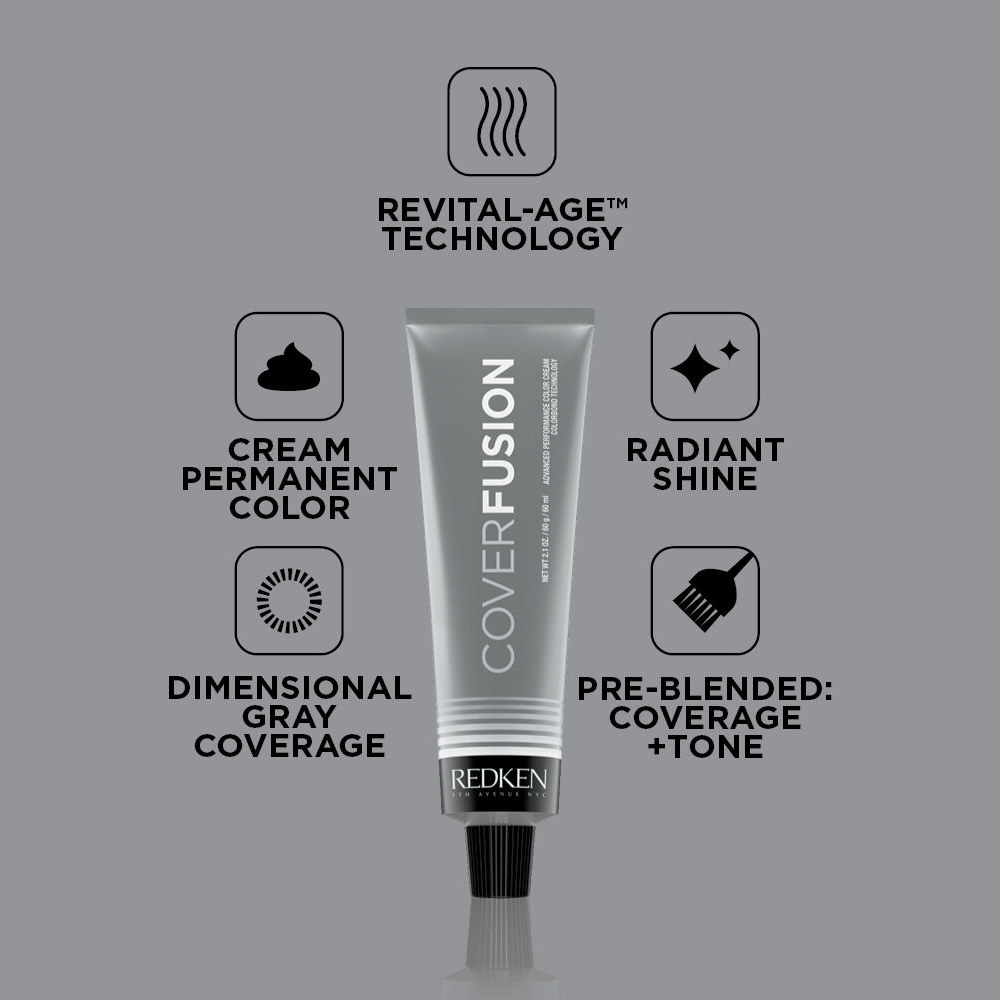 REDKEN - Cover Fusion Advanced Performance Permanent Color Cream 2oz.
