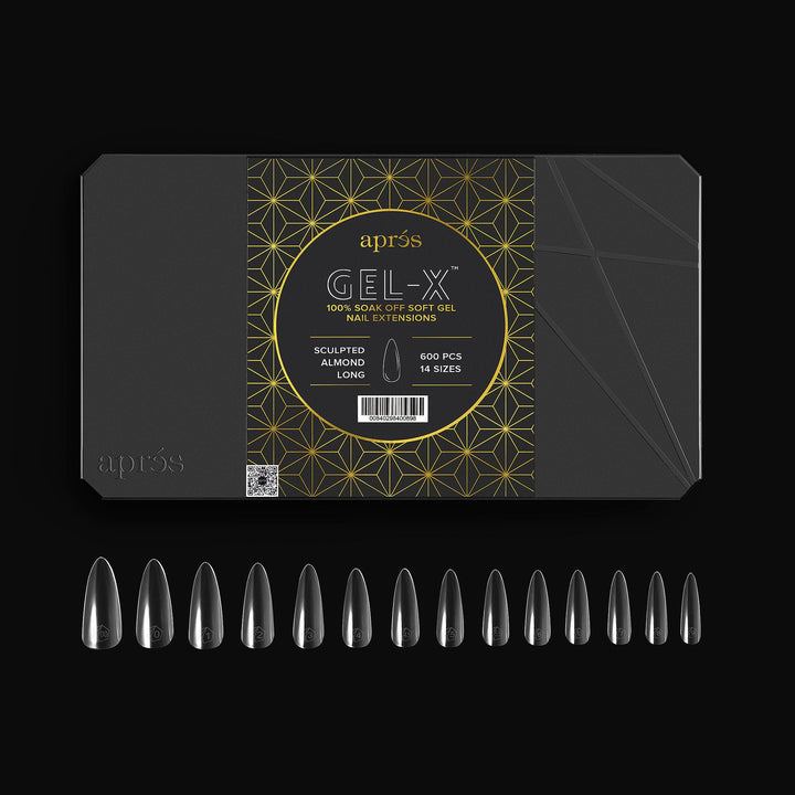 APRES - Gel-X Sculpted Almond Long 2.0 Box of Tips 14 sizes