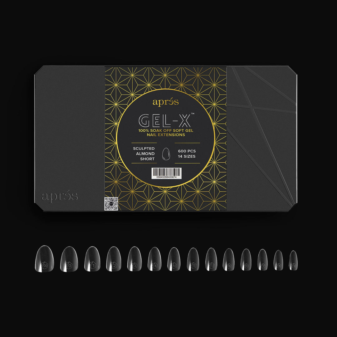 APRES - Gel-X Sculpted Almond Short 2.0 Box of Tips 14 sizes