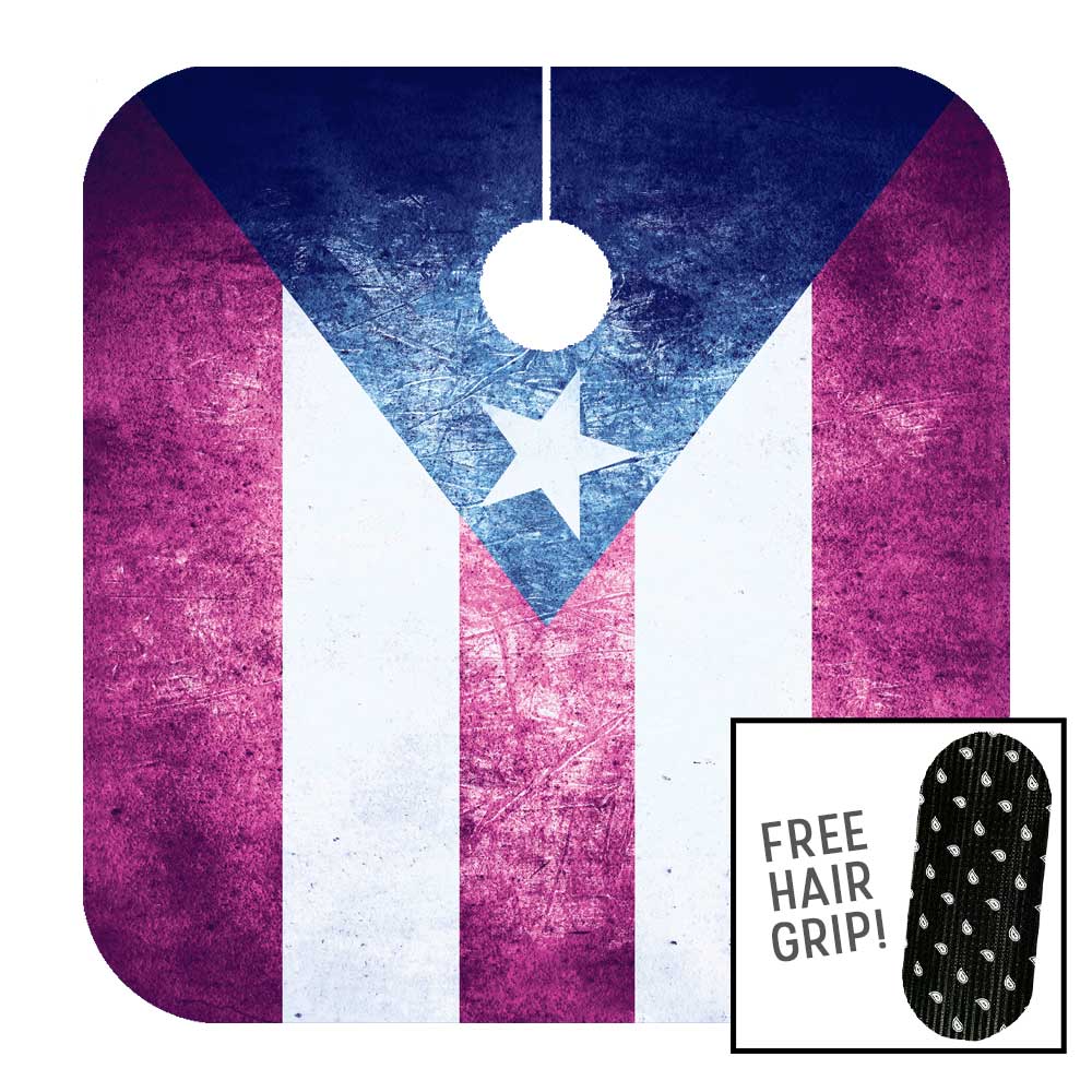 SKYLINE Barbering Cape - Puerto Rico Flag