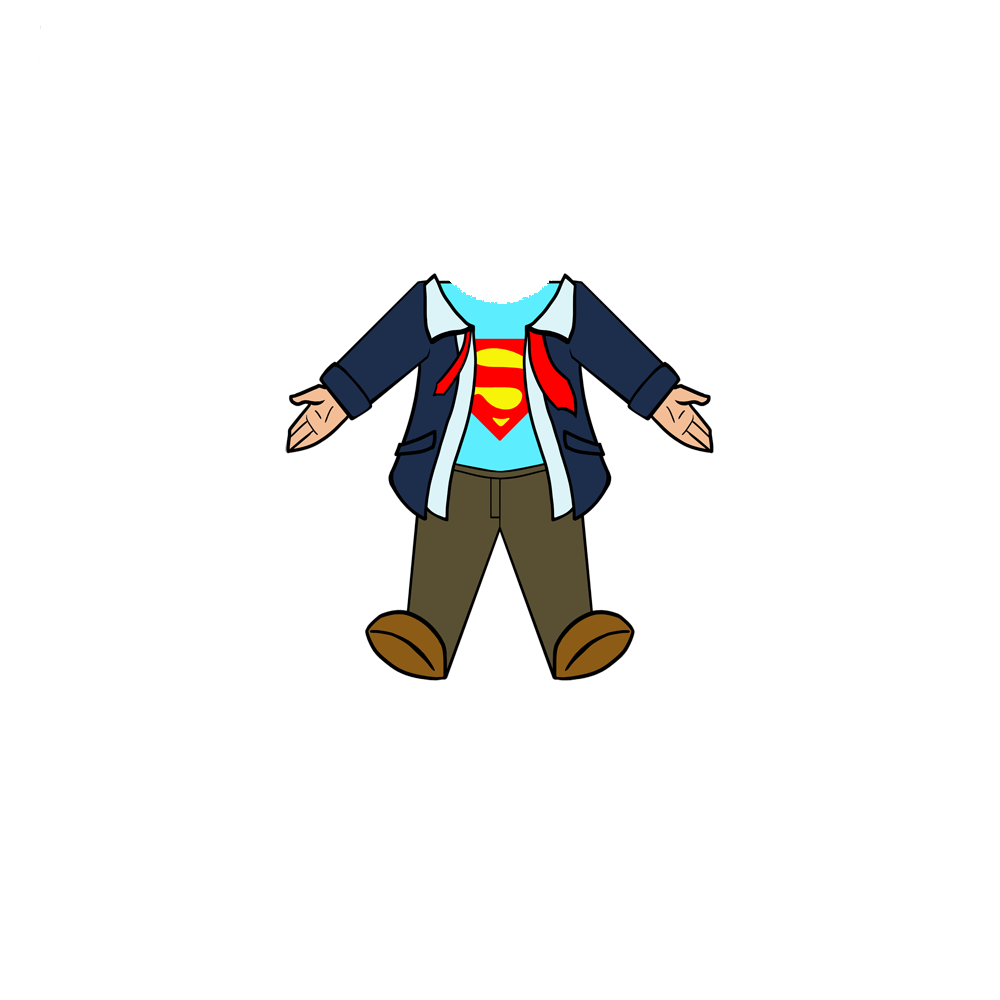 SKYLINE Barbering Cape - Superman (White)