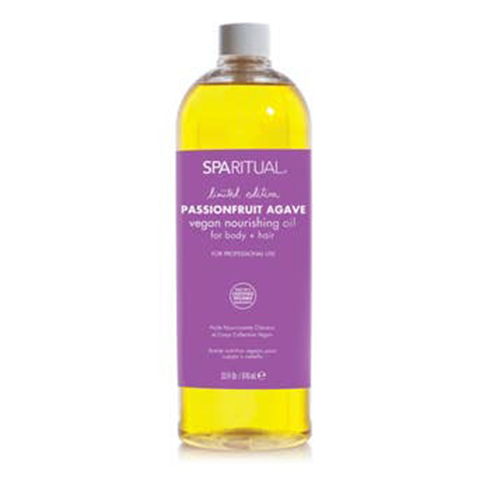 SPARITUAL - Passionfruit Agave Vegan Nourishing Oil for Body + Hair Pro Size 33oz.