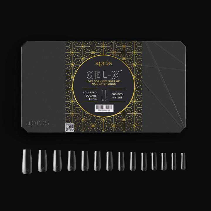 APRES - Gel-X Sculpted Square Long 2.0 Box of Tips 14 sizes