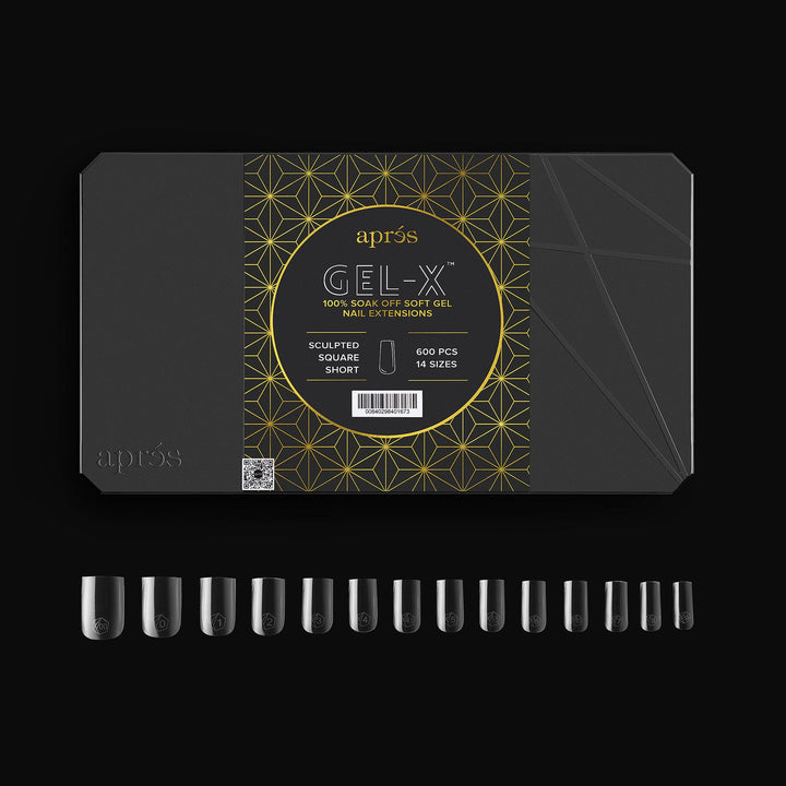 APRES - Gel-X Sculpted Square Short 2.0 Box of Tips 14 sizes
