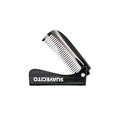 SUAVECITO - Deluxe Folding Handle Comb - 5.5" Black