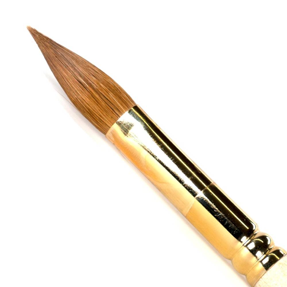 SUPER CHERI - Kolinsky Acrylic Brush #399 (#18) (Wood/Red)