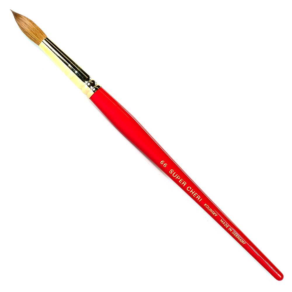 SUPER CHERI - Kolinsky Acrylic Brush #66 (#16) (Red)