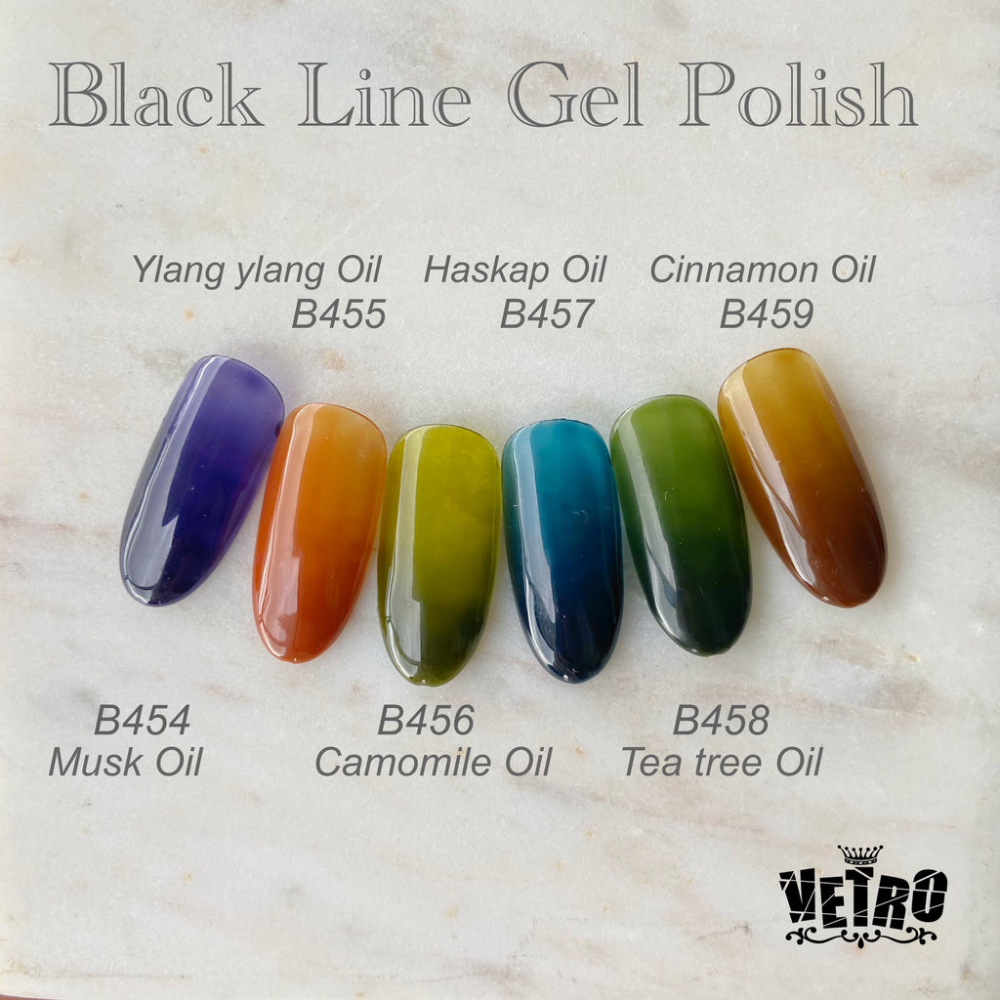 VETRO Black Line Gel Polish - B455 Ylang ylang Oil
