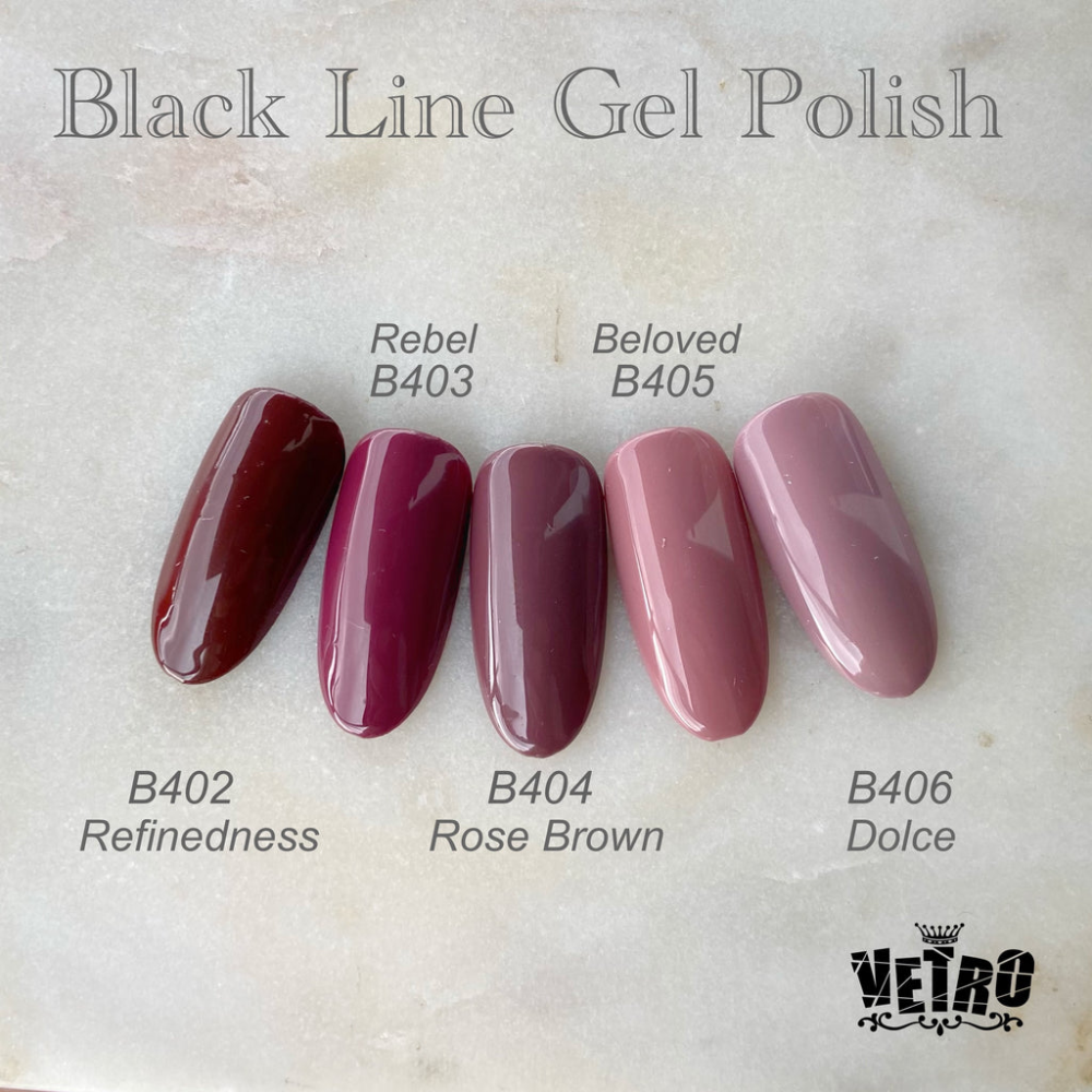 VETRO Black Line Gel Polish - B404 Rose Brown