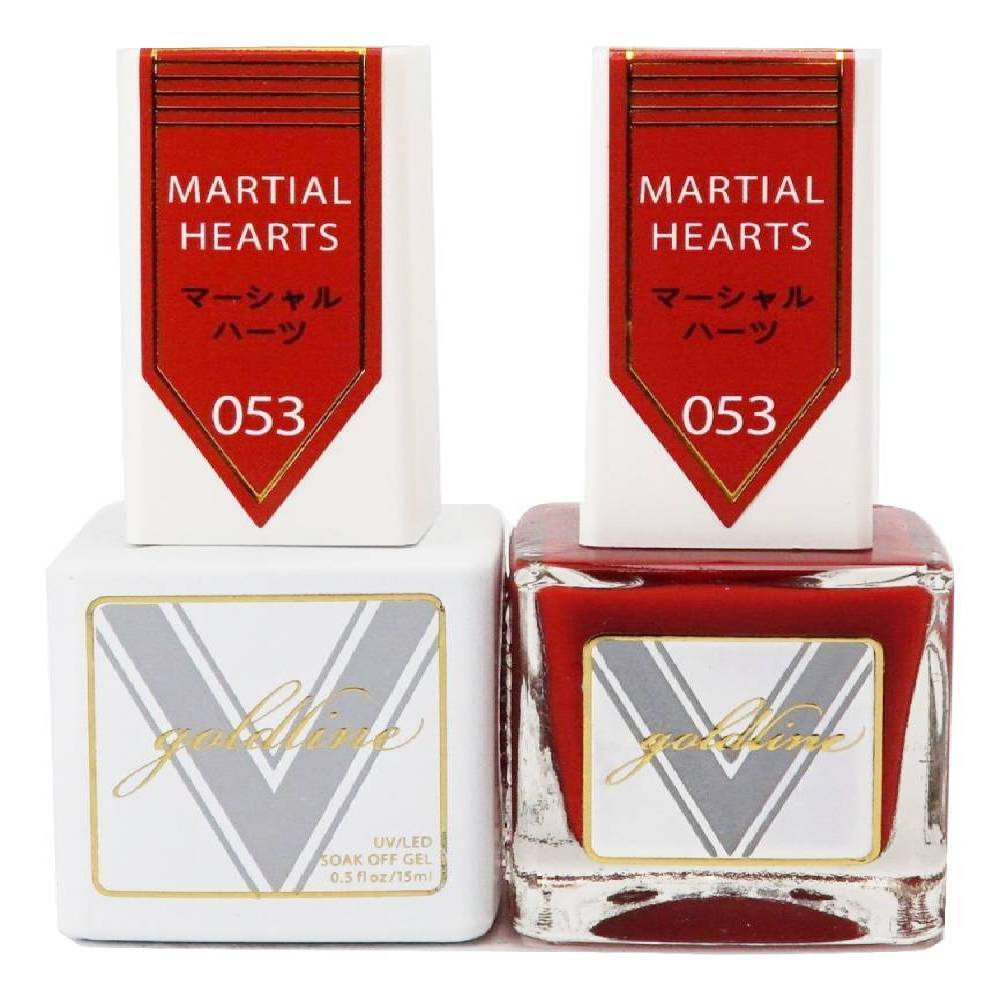 VETRO Gold Line Gel Polish - 053 Martial Hearts