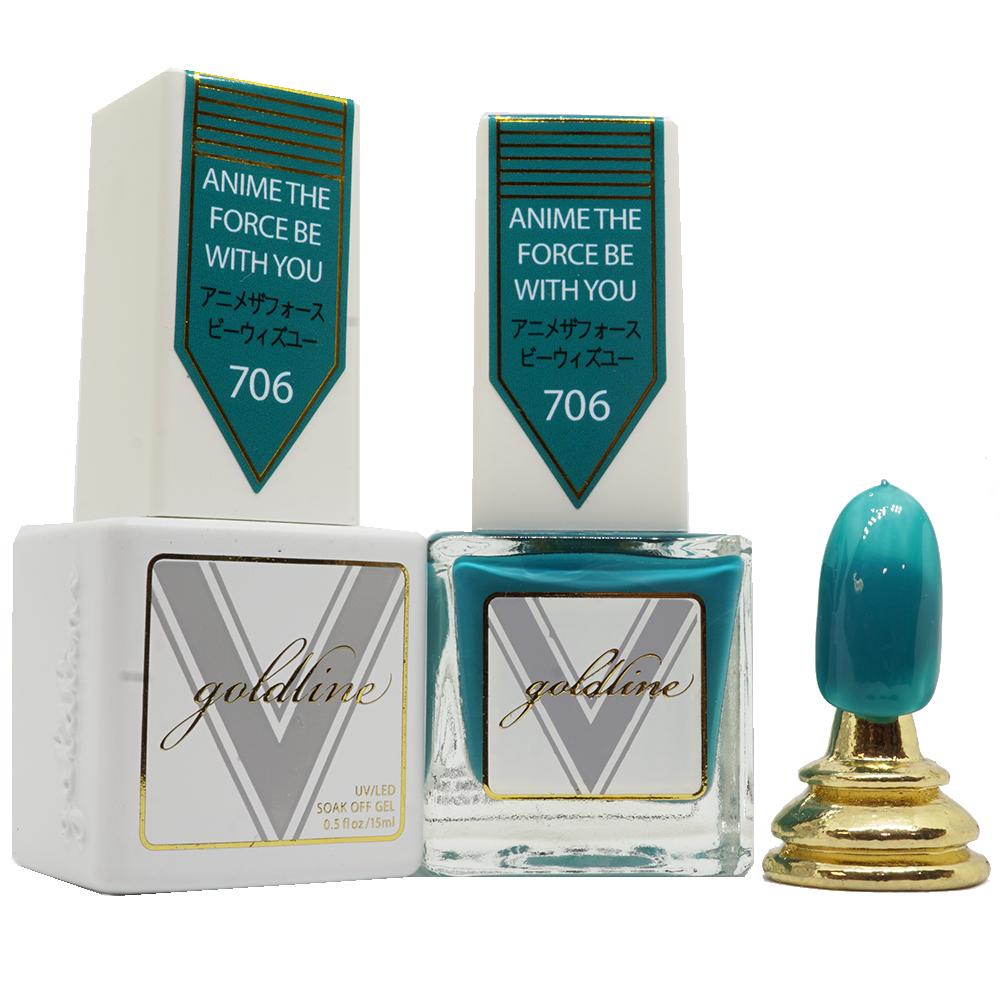 VETRO Gold Line Gel Polish- 706 Anime The Force W/ You