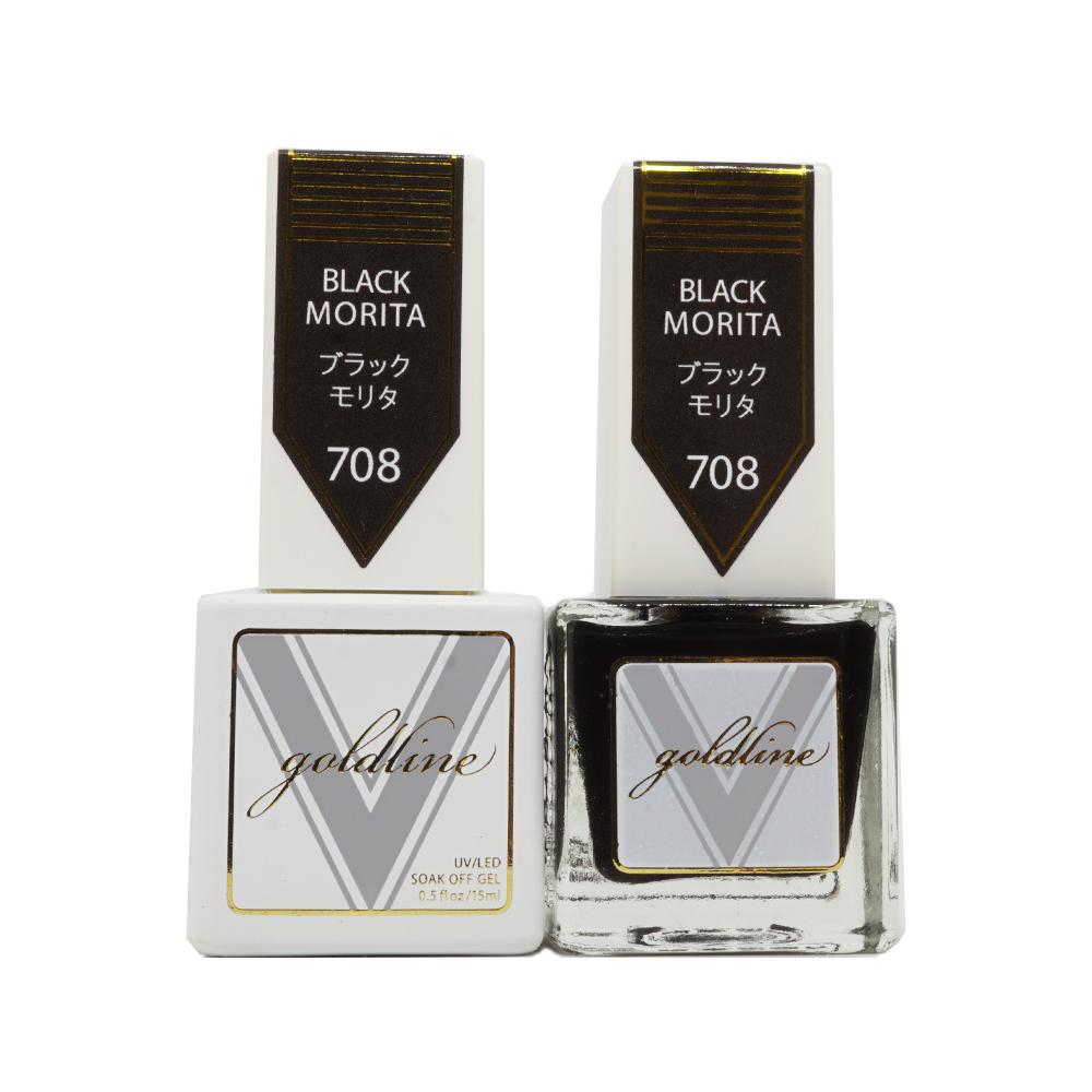 VETRO Gold Line Gel Polish - 708 Black Morita