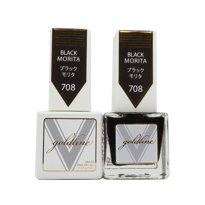 VETRO Gold Line Gel Polish - 708 Black Morita