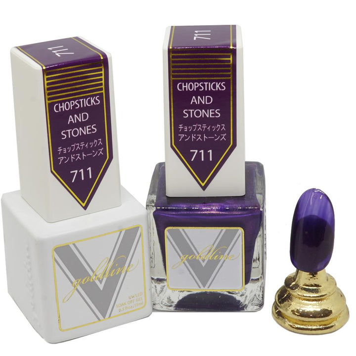 VETRO Gold Line Gel Polish - 711 Chopsticks And Stones