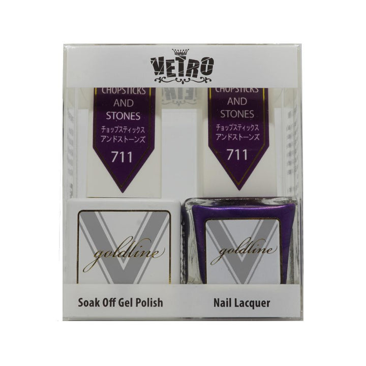 VETRO Gold Line Gel Polish - 711 Chopsticks And Stones