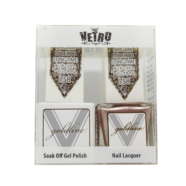 VETRO Gold Line - 758 Origami Love You Long Time