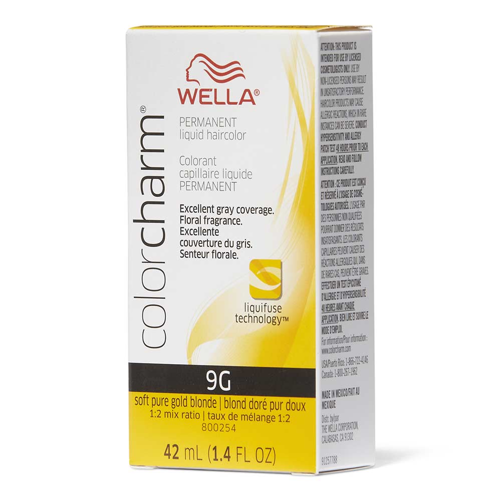 WELLA Color Charm Permanent Liquid - 9G Soft Pure Gold Blonde