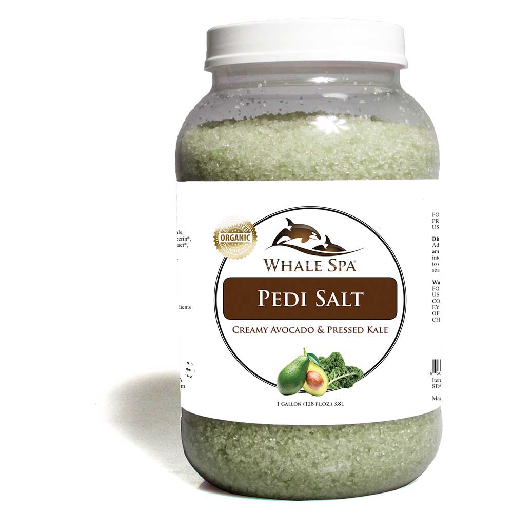 WHALE SPA Premium Spa Line Pedi Salt - Creamy Avocado & Pressed Kale
