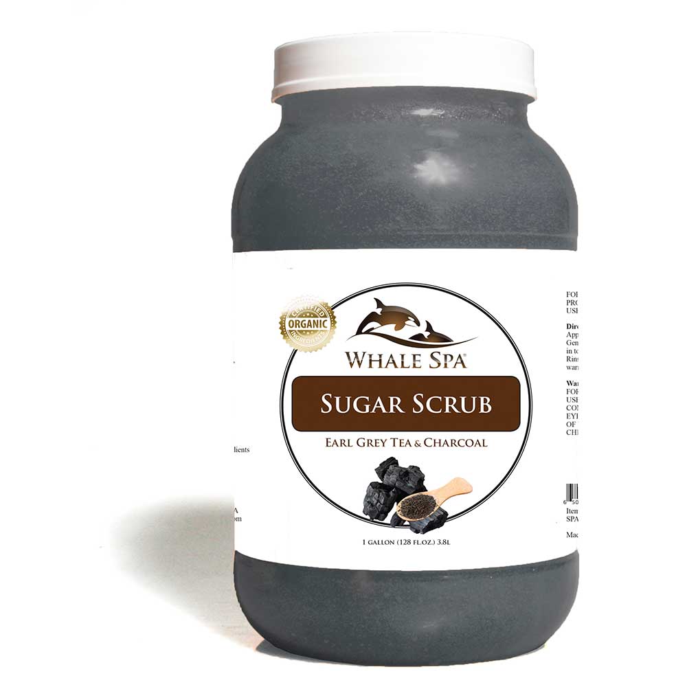 WHALE SPA Premium Spa Line Sugar Scrub - Earl Grey Tea & Charcoal