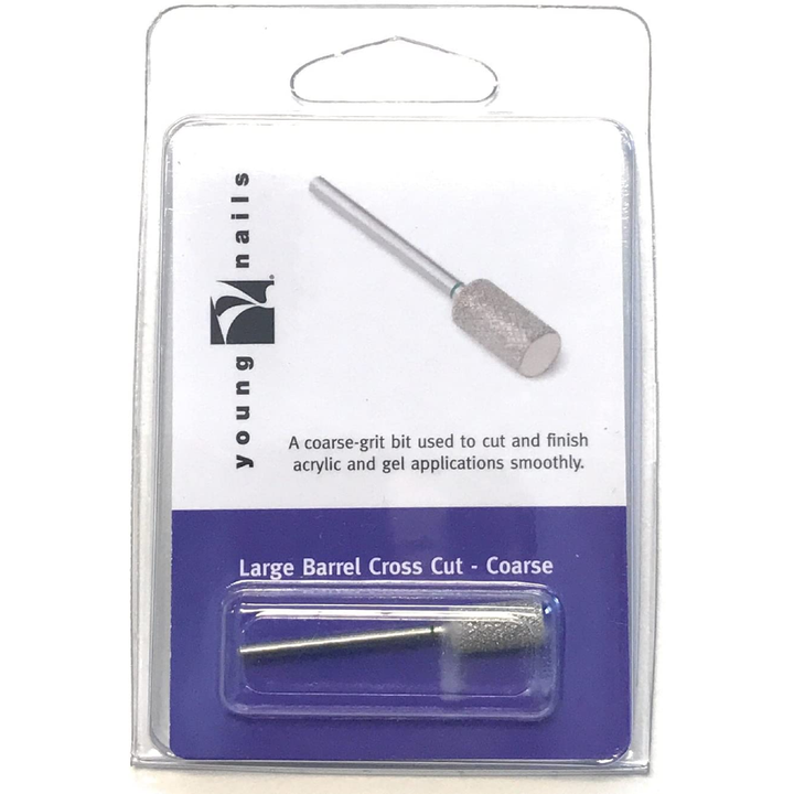 YOUNG NAILS - Cross Cut Diamond Large Barrel - Coarse 3/32"