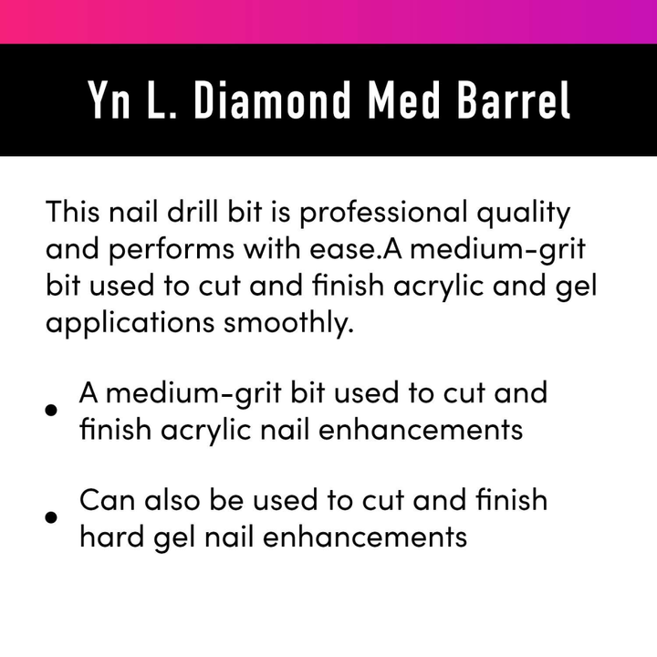 YOUNG NAILS - Cross Cut Diamond Large Barrel - Medium 3/32"