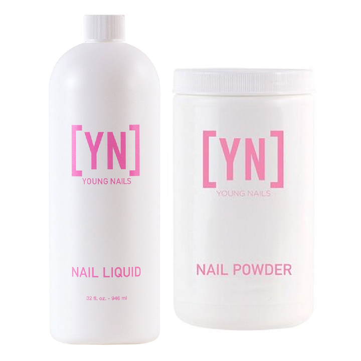 YOUNG NAILS - 1x Nail Liquid 32oz. + 1x Acrylic Powder 660g. Bundle