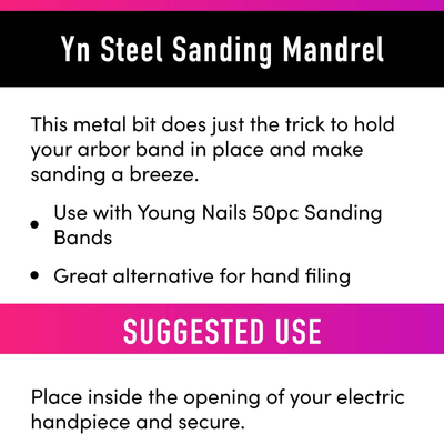 YOUNG NAILS - Steel Sanding Mandrel
