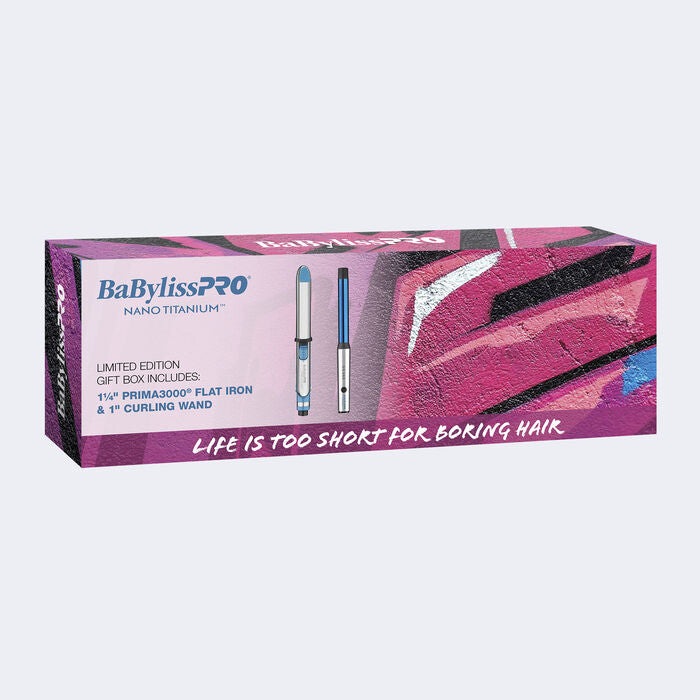 BaBylissPRO - Limited Edition Gift Box - Prima Flat Iron &amp; Curling Wand Item No. BNTPP47UC